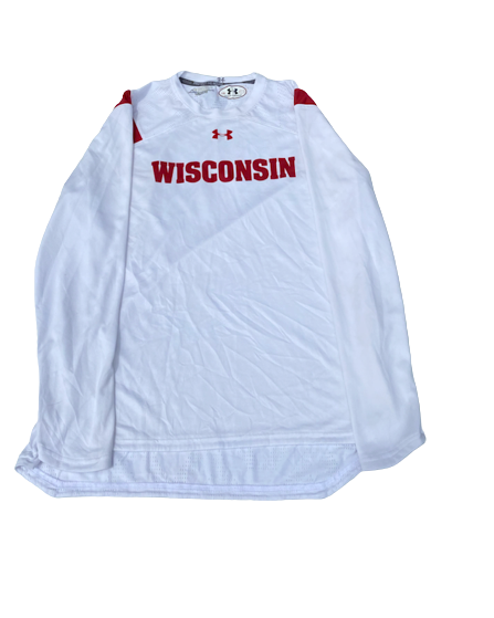 Brad Davison Wisconsin Basketball Exclusive Long Sleeve Pre-Game Warm-Up Shirt (Size L)