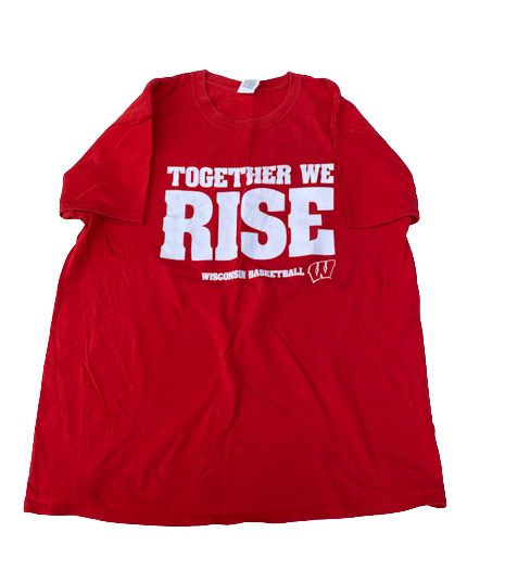 Brad Davison Wisconsin Basketball Team Issued "Together We Rise" T-Shirt (Size L)