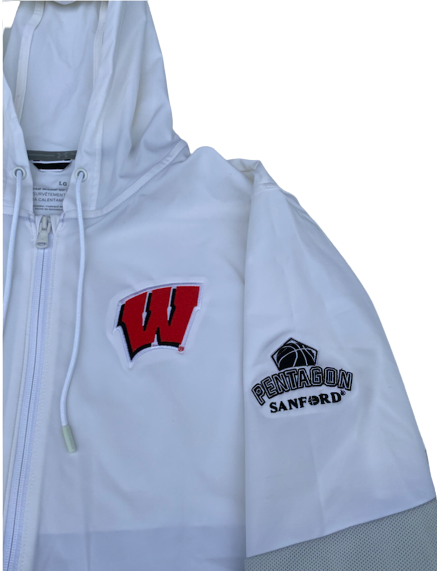 Brad Davison Wisconsin Basketball Team Exclusive "Sanford Pentagon" Game Jacket (Size L)