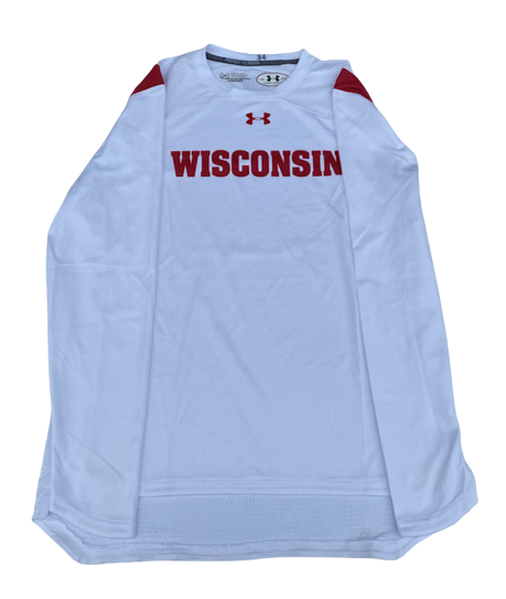 Brad Davison Wisconsin Basketball Exclusive Long Sleeve Pre-Game Warm-Up Shirt (Size L)