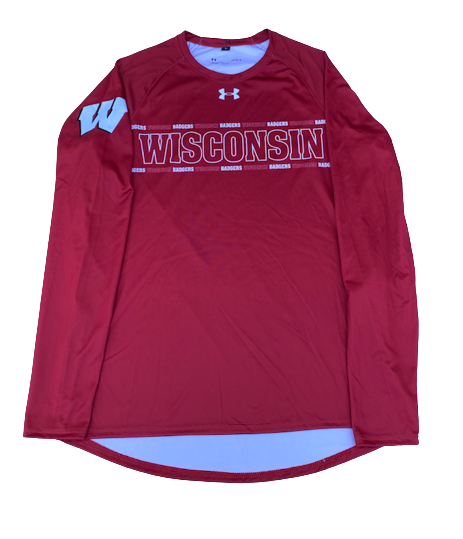 Brad Davison Wisconsin Basketball Exclusive Long Sleeve Pre-Game Warm-Up Shirt (Size L)