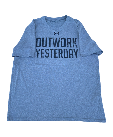 Brad Davison Wisconsin Basketball Team Issued "Outwork Yesterday" T-Shirt (Size L)