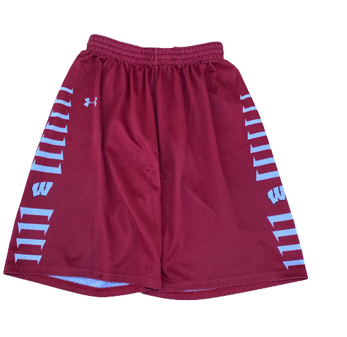 Khalil Iverson Wisconsin Under Armour Practice Shorts (Size XL)