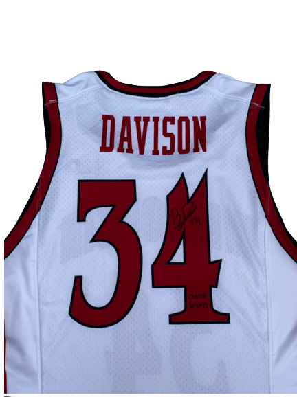 Brad Davison Wisconsin Basketball Signed Game Worn Alternate Jersey (2/9/20 vs Ohio State) (Size L)