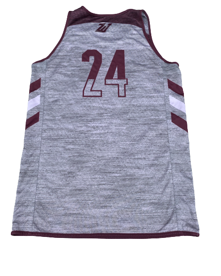 Zach Walker Texas A&M Basketball Player Exclusive Reversible Practice Jersey (Size L)