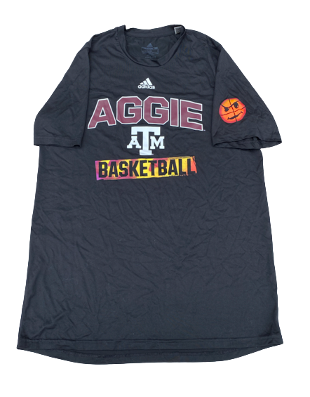 Zach Walker Texas A&M Basketball Team Issued Workout Shirt (Size LT)