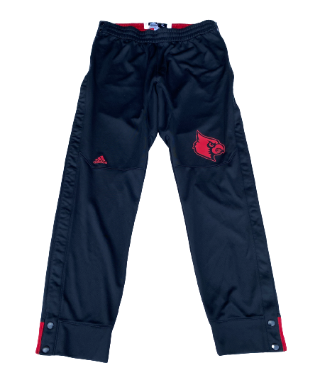 Malik Williams Louisville Basketball Team Exclusive Pre-Game Warm-Up Snap-Off Sweatpants (Size XL)