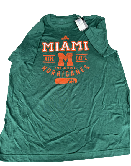 Sam Waardenburg Miami Basketball Team Issued Retro Workout Shirt (Size L) - New with Tags
