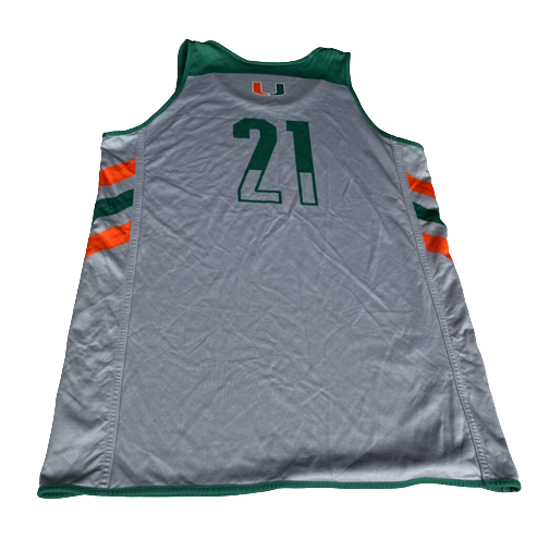 Sam Waardenburg Miami Basketball Team Exclusive Reversible Practice Jersey (Size L)