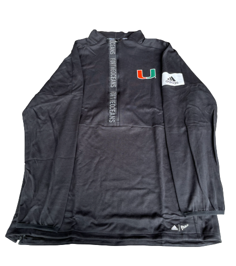 Sam Waardenburg Miami Basketball Team Issued Half-Zip Pullover Jacket (Size L) - New with Tags