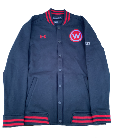 Scott Nelson Wisconsin Football Player Exclusive NCAA 150th Anniversary Retro Jacket (Size L)