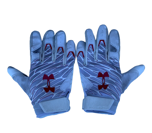 Scott Nelson Wisconsin Football Team Exclusive Gloves (Size L)
