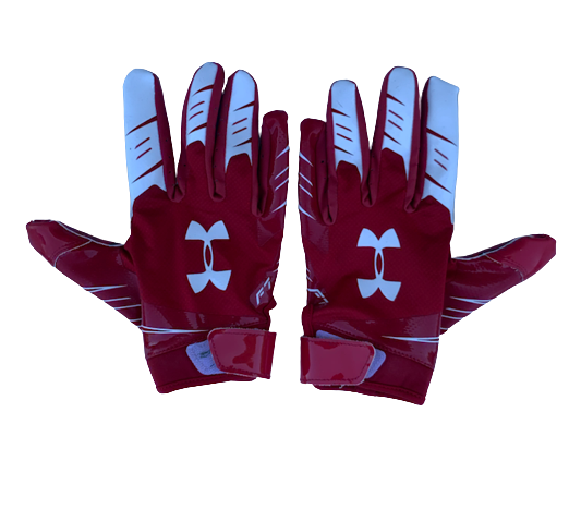Scott Nelson Wisconsin Football Team Exclusive Gloves (Size L)