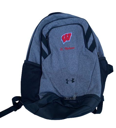 Scott Nelson Wisconsin Football Team Issued Travel Backpack