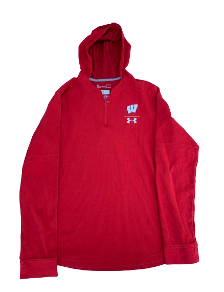 Scott Nelson Wisconsin Football Team Issued Performance Hoodie (Size L)