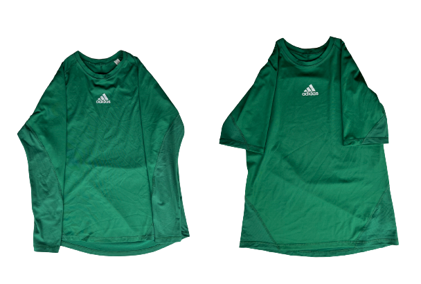 Ryan Davis Vermont Basketball Team Issued Set of (2) Adidas Workout Shirts