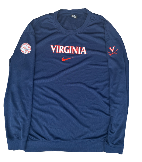 Kody Stattmann Virginia Basketball Team Exclusive Long Sleeve Warm-Up / Bench Shirt (Size XL)