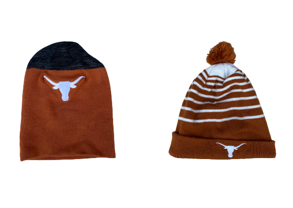 Jhenna Gabriel Texas Volleyball Team Issued Set of (2) Beanie Hats