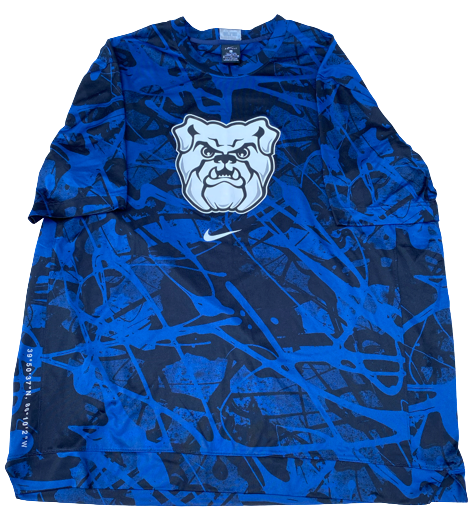 Bo Hodges Butler Basketball Player Exclusive Pre-Game Warm-Up Shirt with Silver Tag (Size XLT)