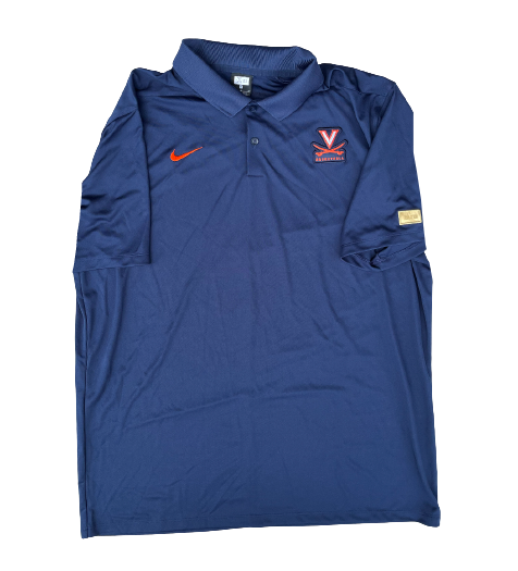 Kody Stattmann Virginia Basketball Team Issued Travel Polo Shirt with Gold Elite Tag (Size XL)