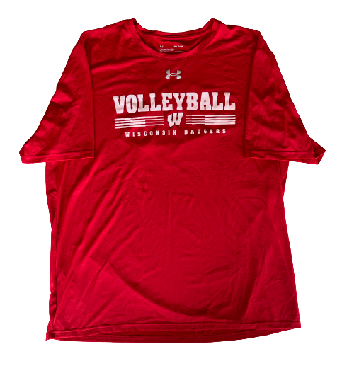 Grace Loberg Wisconsin Volleyball Team Issued Practice Shirt (Size XL)