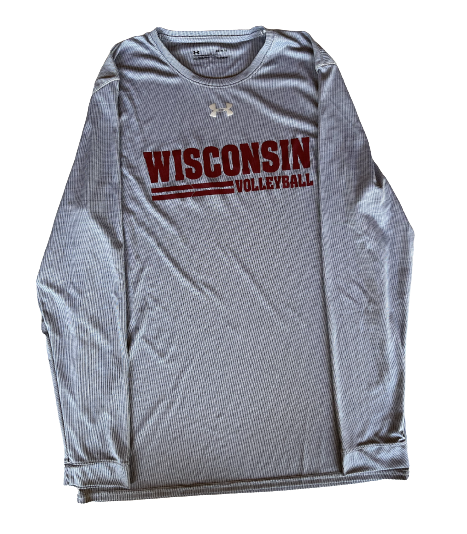 Grace Loberg Wisconsin Volleyball Team Issued Long Sleeve Practice Shirt (Size L)