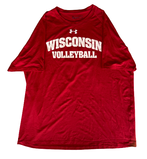 Grace Loberg Wisconsin Volleyball Team Issued Practice Shirt (Size XL)