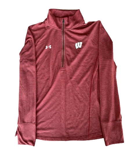 Grace Loberg Wisconsin Volleyball Team Issued Quarter-Zip Pullover (Size XL)