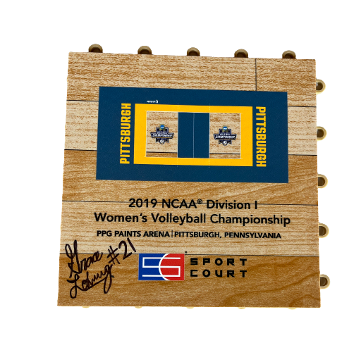 Grace Loberg Wisconsin Volleyball SIGNED 2019 National Championship Replica Floor Piece