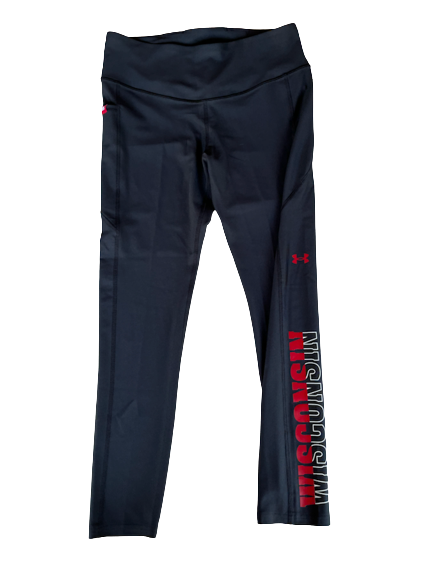 Grace Loberg Wisconsin Volleyball Team Issued Leggings (Size LT)