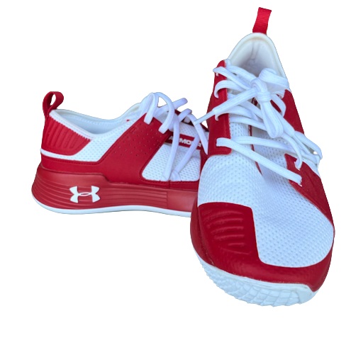 Grace Loberg Wisconsin Volleyball Team Issued Under Armour Shoes (Size 11)