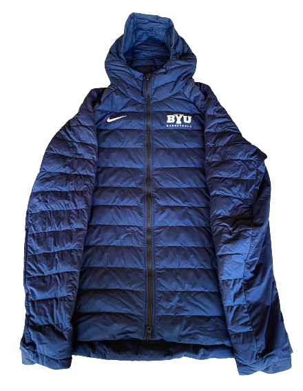 Yoeli Childs BYU Basketball Player Exclusive Winter Bubble Jacket (Size XLT)