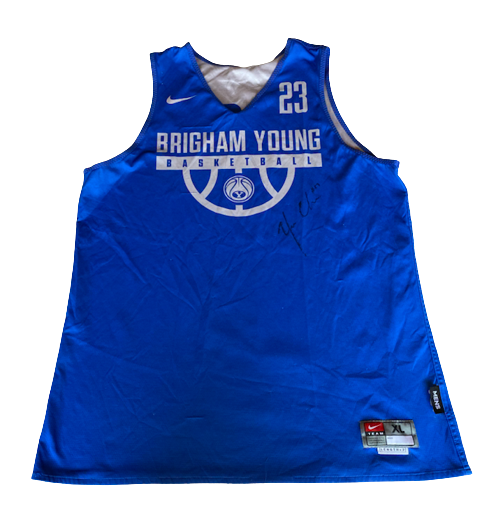 Yoeli Childs BYU Basketball SIGNED Exclusive Reversible Practice Jersey (Size XL)