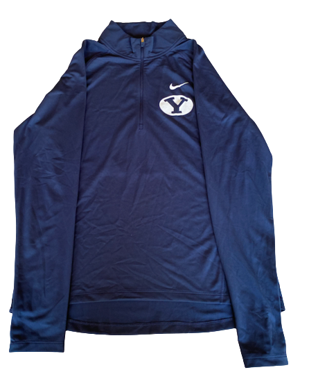 Yoeli Childs BYU Basketball Team Issued Quarter-Zip Pullover (Size L)