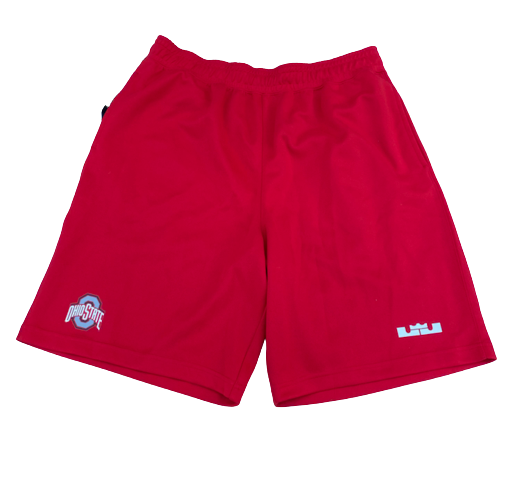 Cade Kacherski Ohio State Football Team Exclusive "LeBron James Brand" Sweatshorts (Size XL)