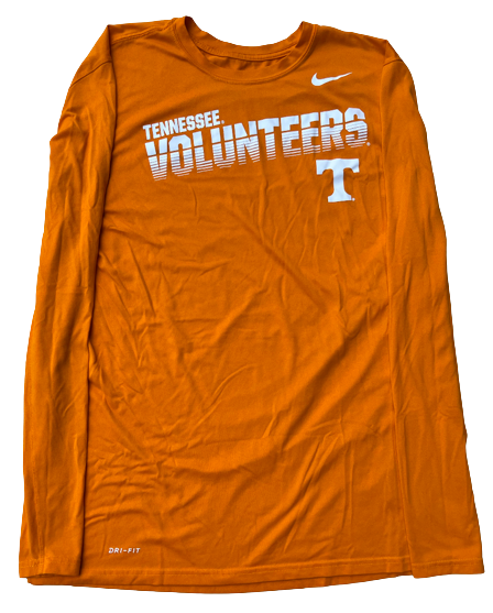 Brock Jancek Tennessee Basketball Team Issued Long Sleeve Workout Shirt (Size XLT)