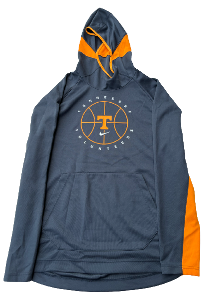 Brock Jancek Tennessee Basketball Team Issued Travel Hoodie with Coordinates (Size XLT)