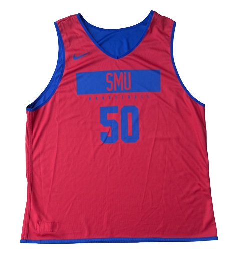 Marcus Weathers SMU Basketball SIGNED Exclusive Reversible Practice Jersey and Practice Short (Size XL)