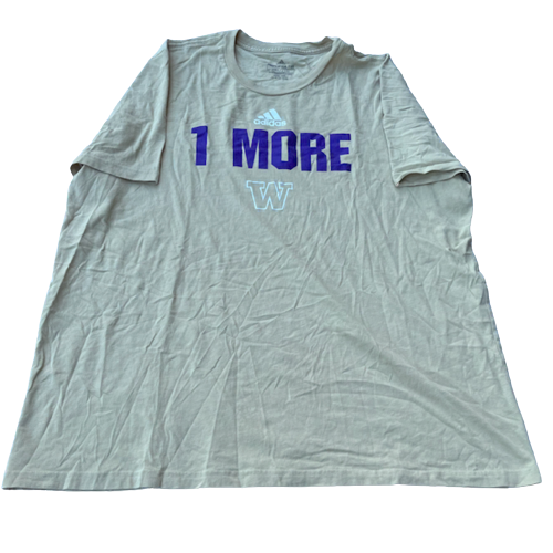 Riley Sorn Washington Basketball Team Issued "1 MORE" Workout Shirt (Size 2XL)