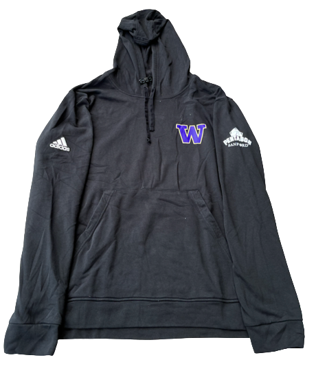 Riley Sorn Washington Basketball Team Exclusive "Sanford Pentagon" Game Travel Hoodie (Size 2XL)