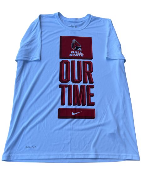 Ishmael El-Amin Ball State Basketball Team Issued "OUR TIME" T-Shirt (Size L)