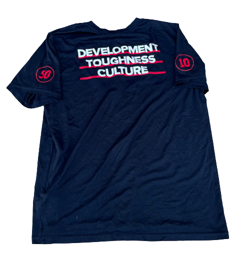 Isaiah Pryor Ohio State Football Team Exclusive "BUCKEYE TOUGH" Workout Shirt (Size L)