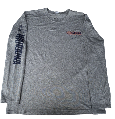 Kody Stattmann Virginia Basketball Team Issued Long Sleeve Workout Shirt (Size XL)