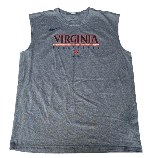 Kody Stattmann Virginia Basketball Team Exclusive Strength & Conditioning Workout Tank with Number (Size XL)