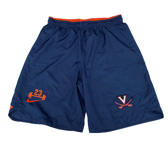 Kody Stattmann Virginia Basketball Team Exclusive Strength & Conditioning Shorts with Number (Size L)