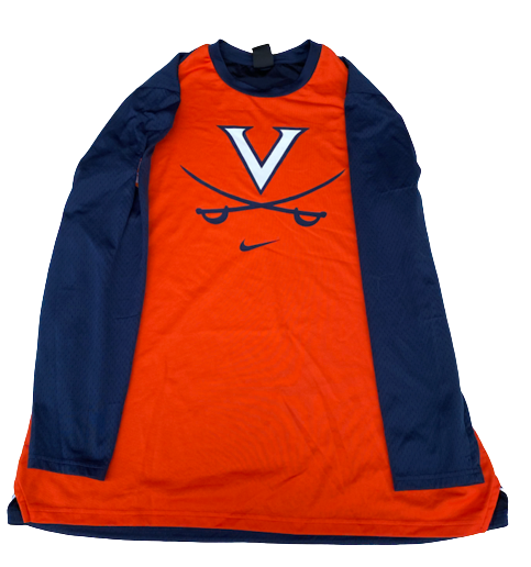 Kody Stattmann Virginia Basketball Team Exclusive Long Sleeve Warm-Up / Bench Shirt with "ACC" Patch (Size XL)