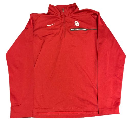 Kylee McLaughlin Oklahoma Volleyball Team Issued Quarter-Zip Pullover (Size M)