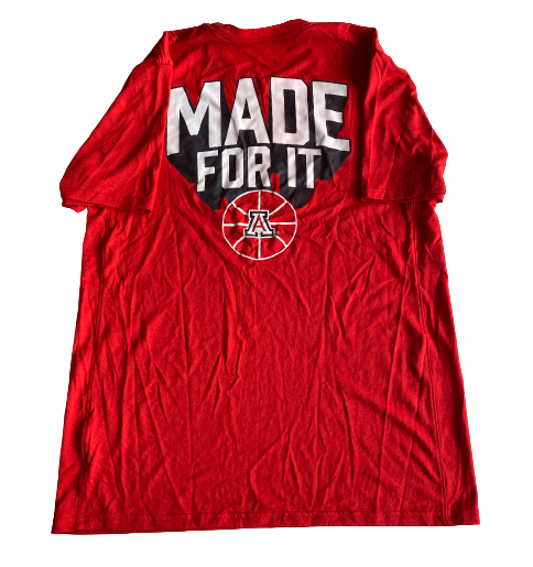 Sam Thomas Arizona Basketball Team Exclusive "CULTURE" Workout Shirt (Size M)