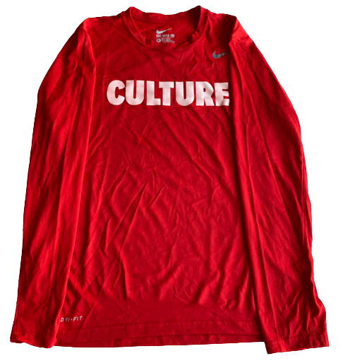 Sam Thomas Arizona Basketball Team Exclusive "CULTURE" Long Sleeve Workout Shirt (Size M)