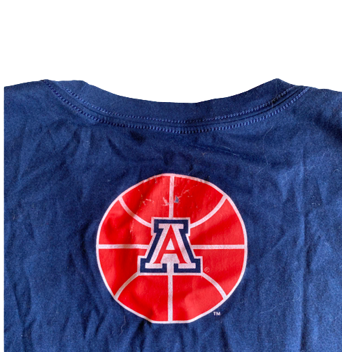 Sam Thomas Arizona Basketball Team Exclusive "LOYALTY" Workout Shirt (Size M)